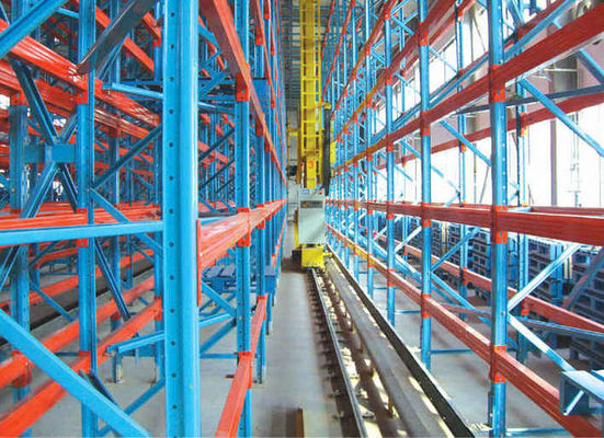 Système d'entrepôt entièrement automatisé de stockage OEM ASRS Jaune Couleur bleue
