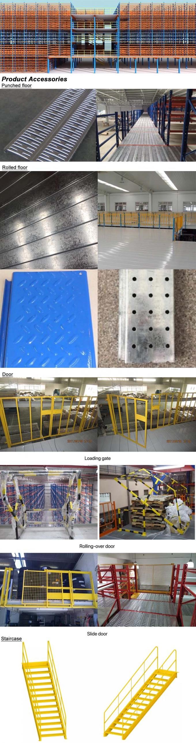 Système de rangement de plancher en acier à plusieurs niveaux pour entrepôt 1
