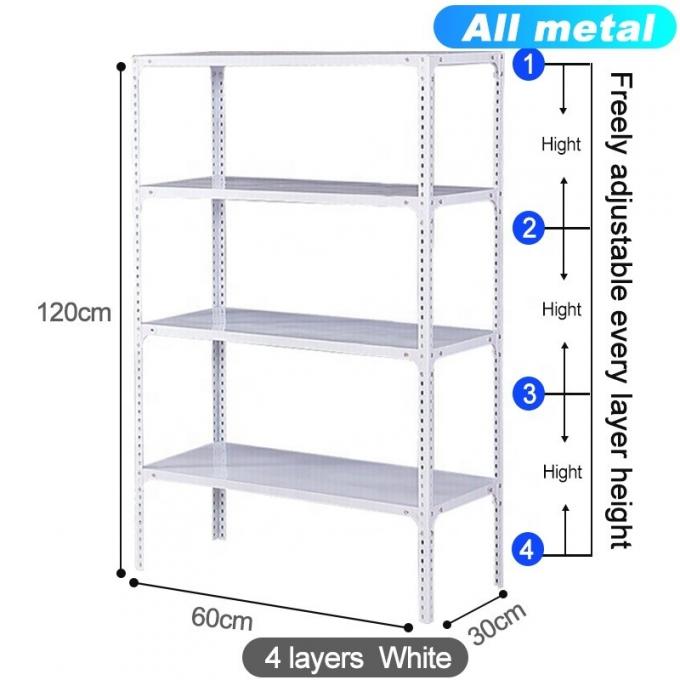 Système d'étagères de rangement à angle creux à panneau d'acier 0